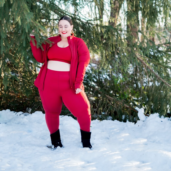 Fabletics Red Ankle Length Leggings