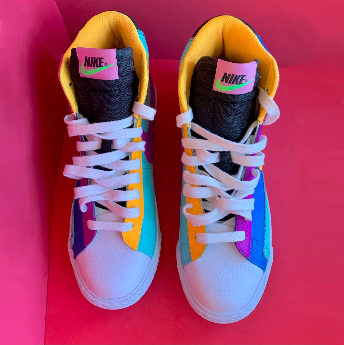 Sz 7Y Nike Blazer Mid Battle Blue/Laser Orange Sneakers