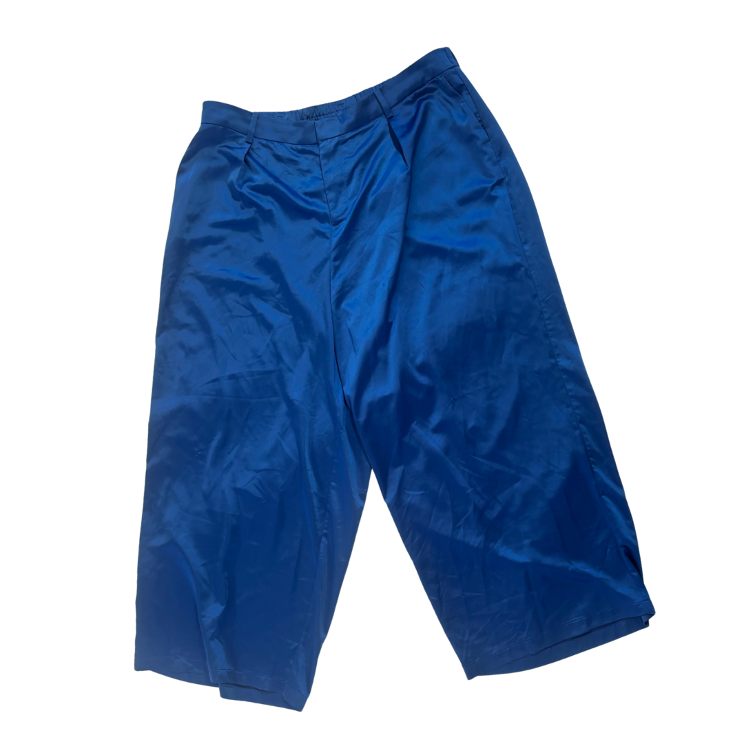 Eloquii Collectors Blue Satin Wide Leg Pants