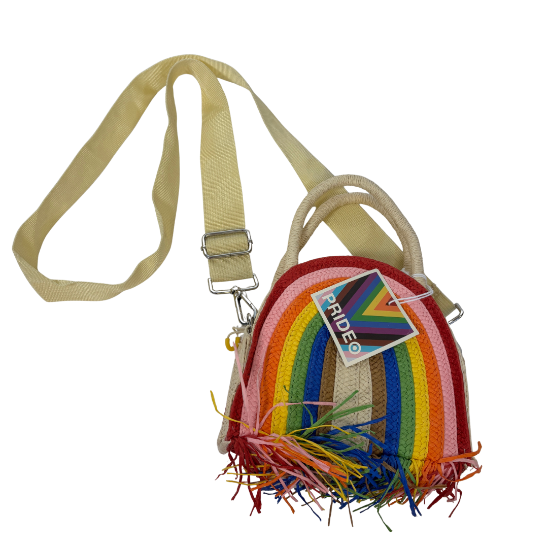 Target Take Pride Rainbow Raffia Handbag NWT