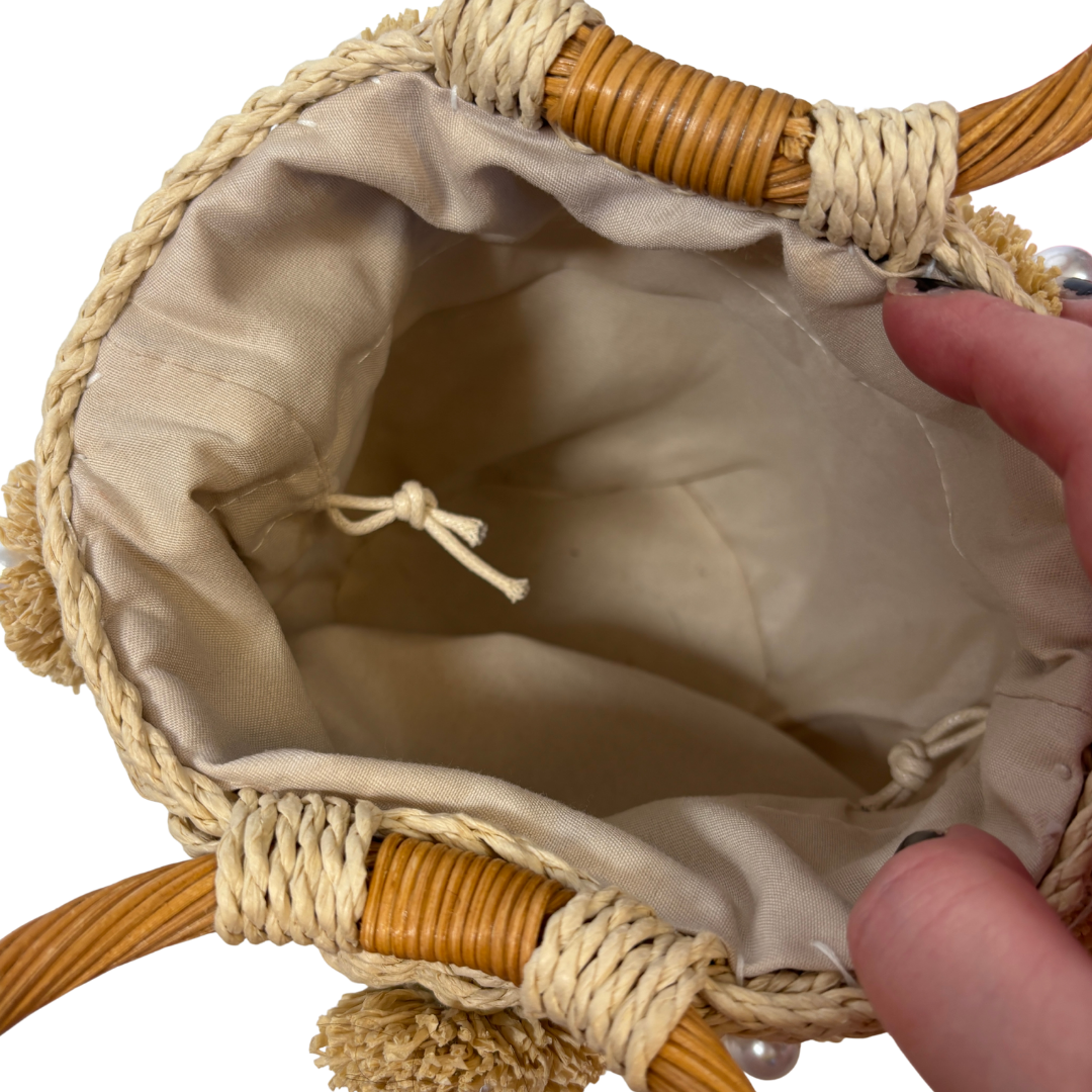 Mini 3D Flower Straw Bag