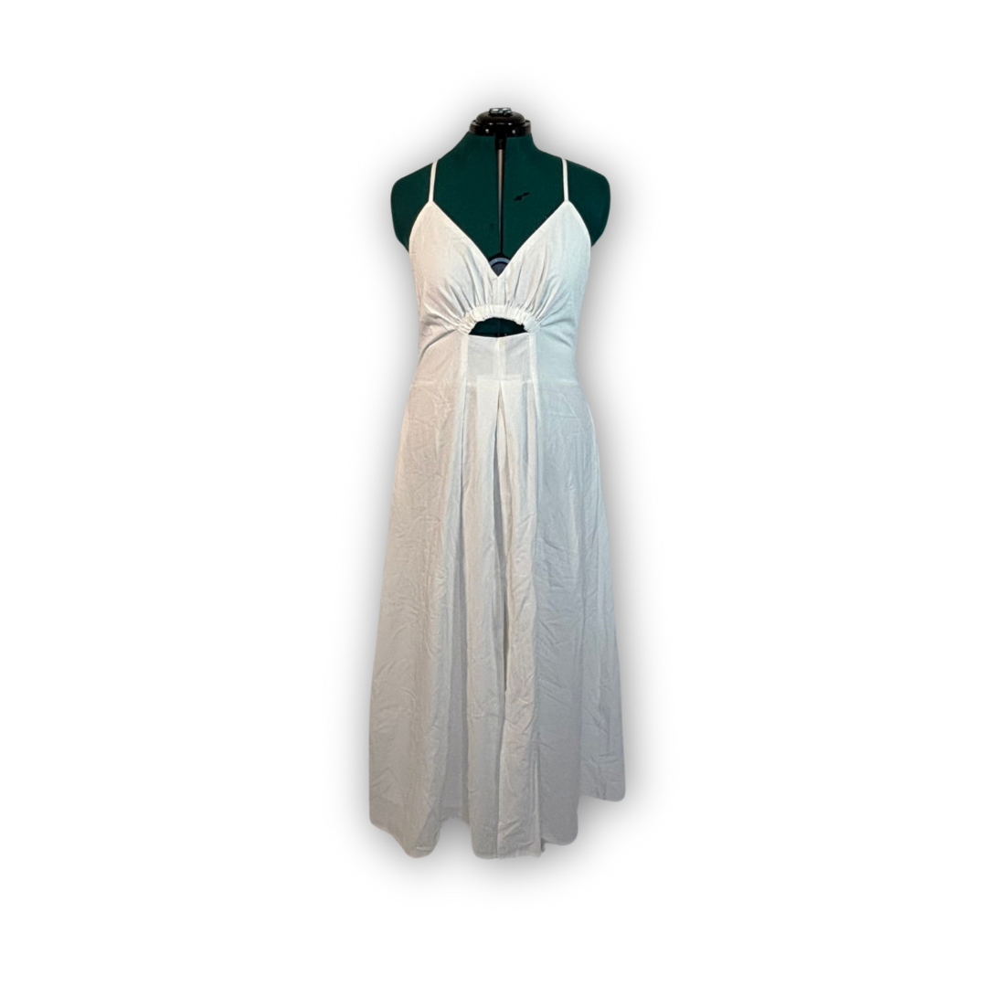 White Maxi Dress with Keyhole Detail NWT