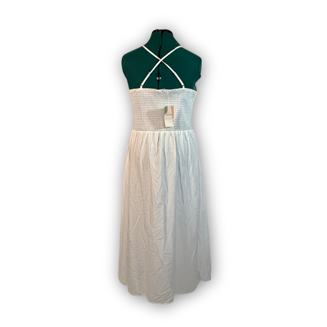 White Maxi Dress with Keyhole Detail NWT