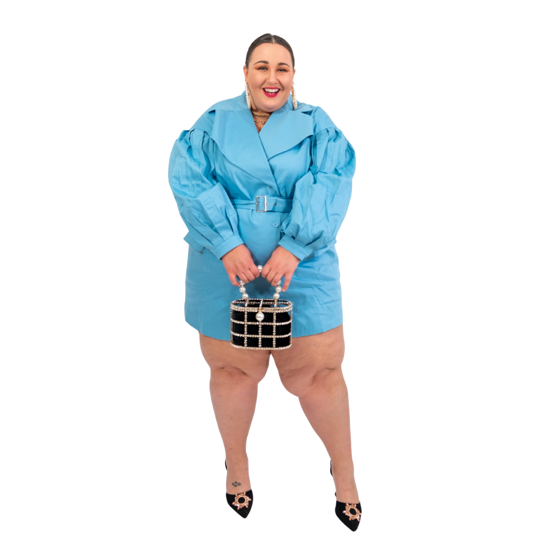NatalieMeansNice Pale Blue Trenchcoat Dress