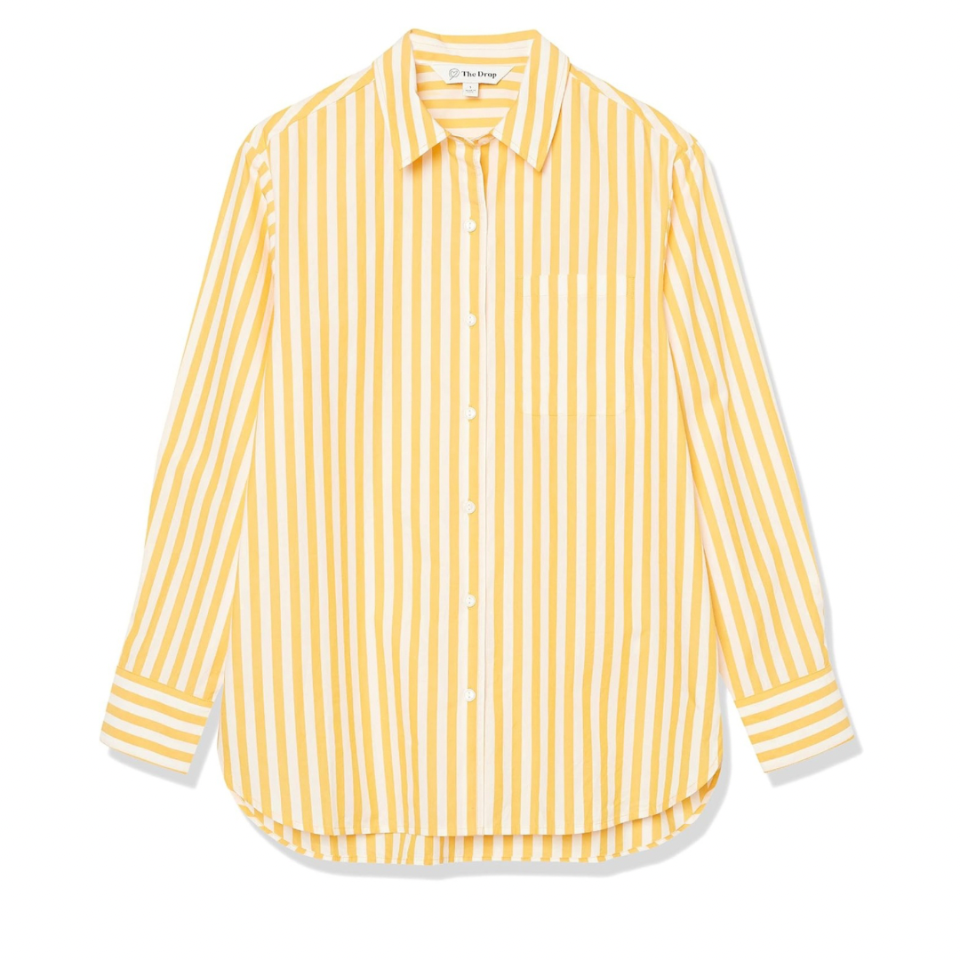 Yellow Striped Button Down and Shorts Coord