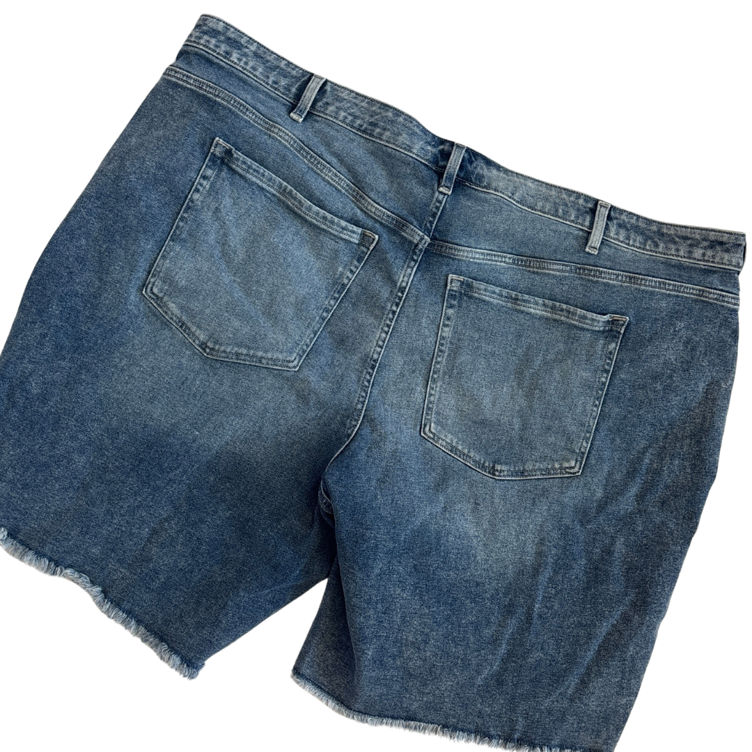 Lane Bryant Medium Wash Lightly Destructed Bermuda Shorts NWT