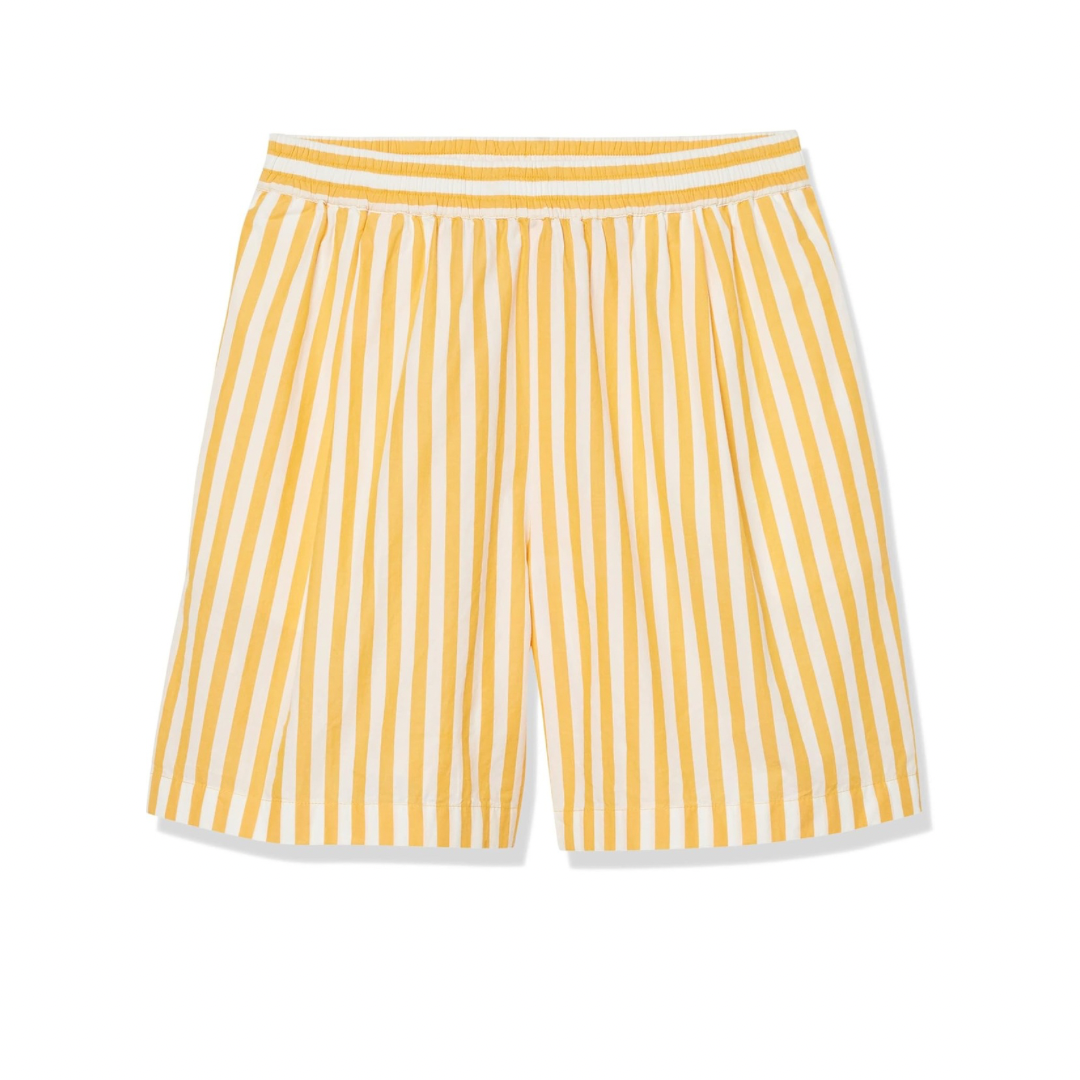 Yellow Striped Button Down and Shorts Coord