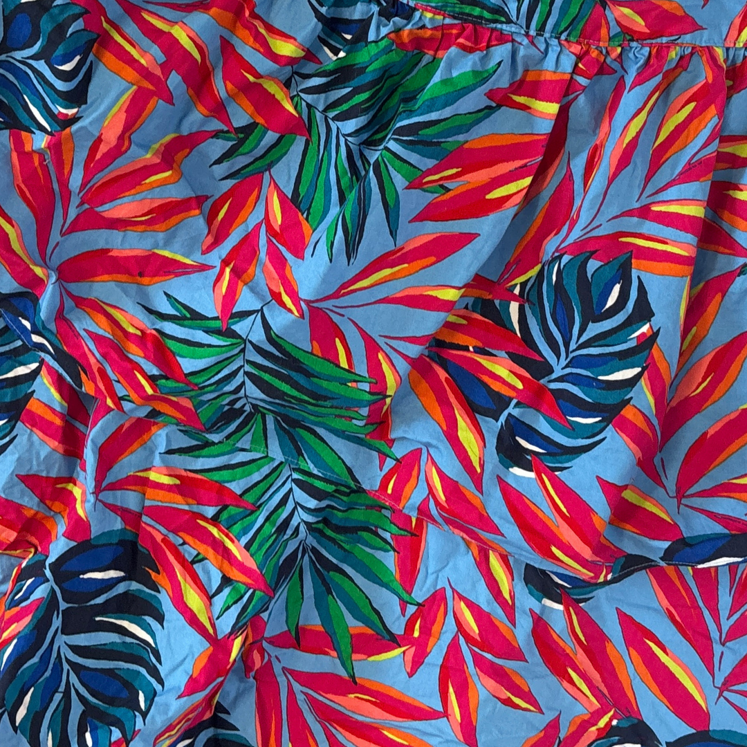 Tabitha Brown for Target Tropical Print Tiered Ruffle Midi Skirt