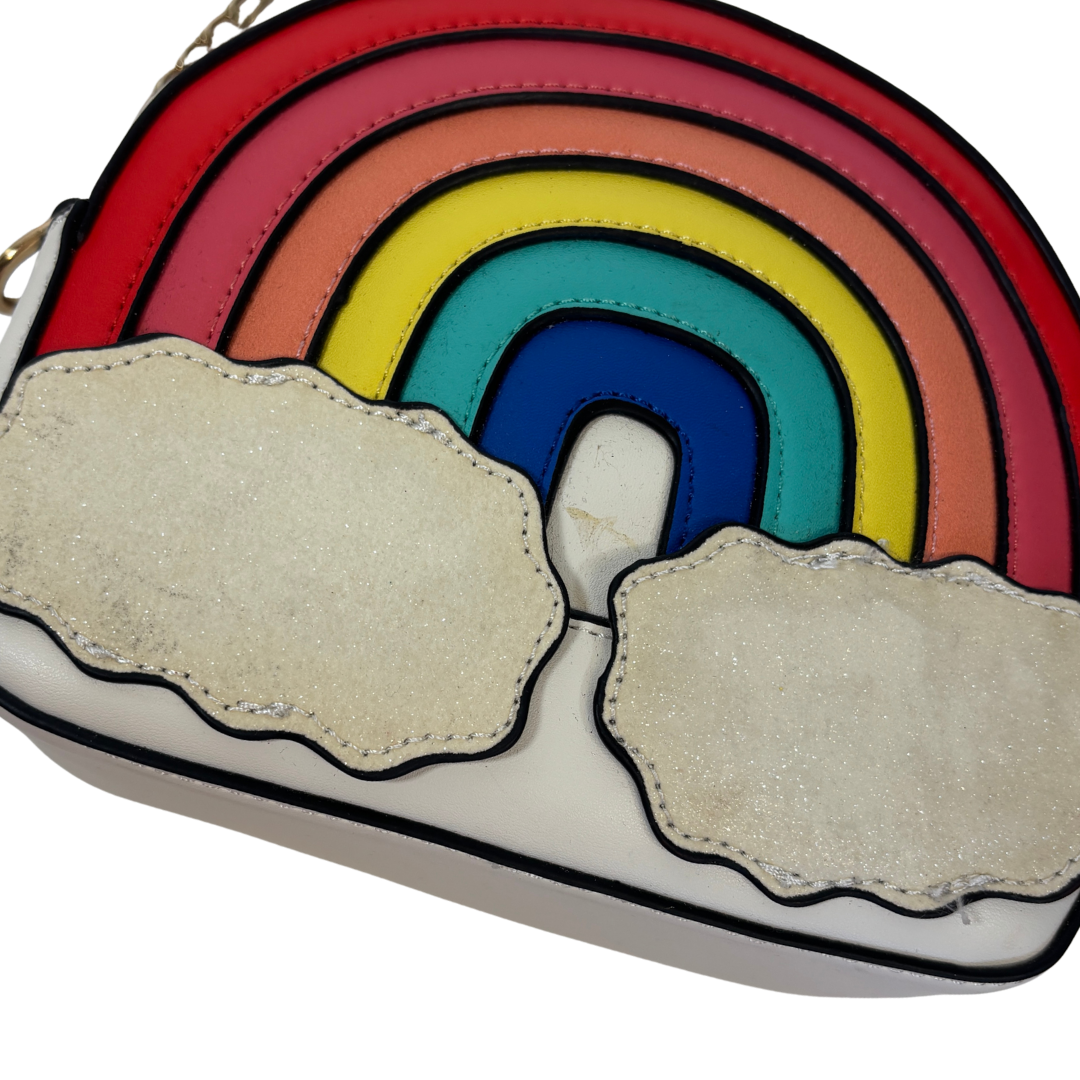 White and Rainbow Crossbody Bag