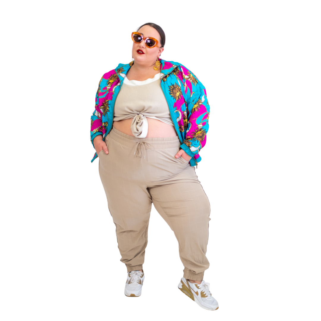 Vintage Bold Spirit Sun Print Windbreaker