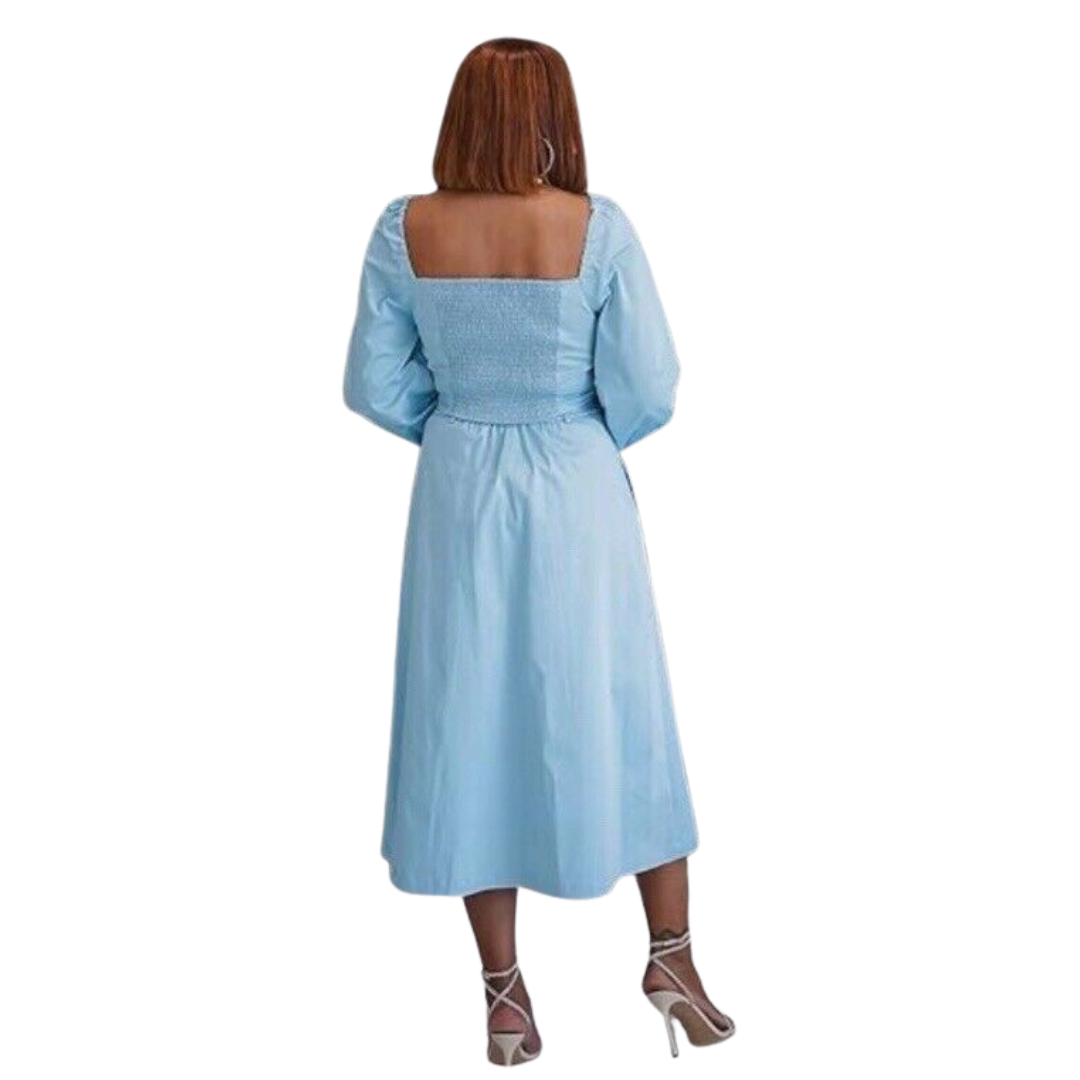 Blue Shorts with Belted Overskirt NWT