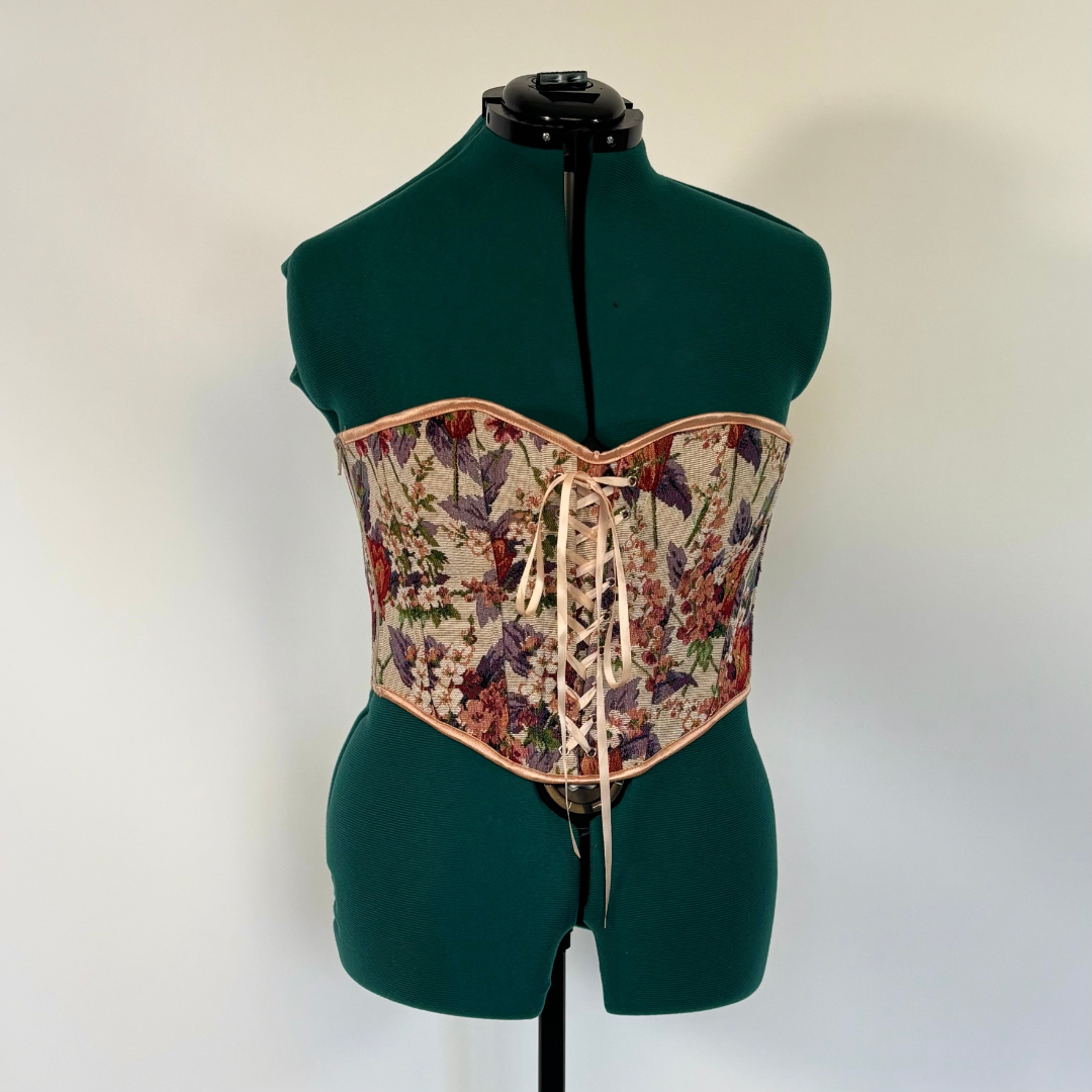 Scarlet Darknesss Floral Tapestry Corset Top