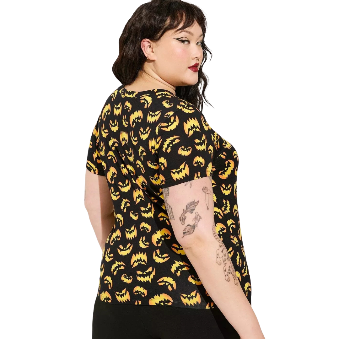 Torrid Jack-o-Lantern Print Graphic Tee