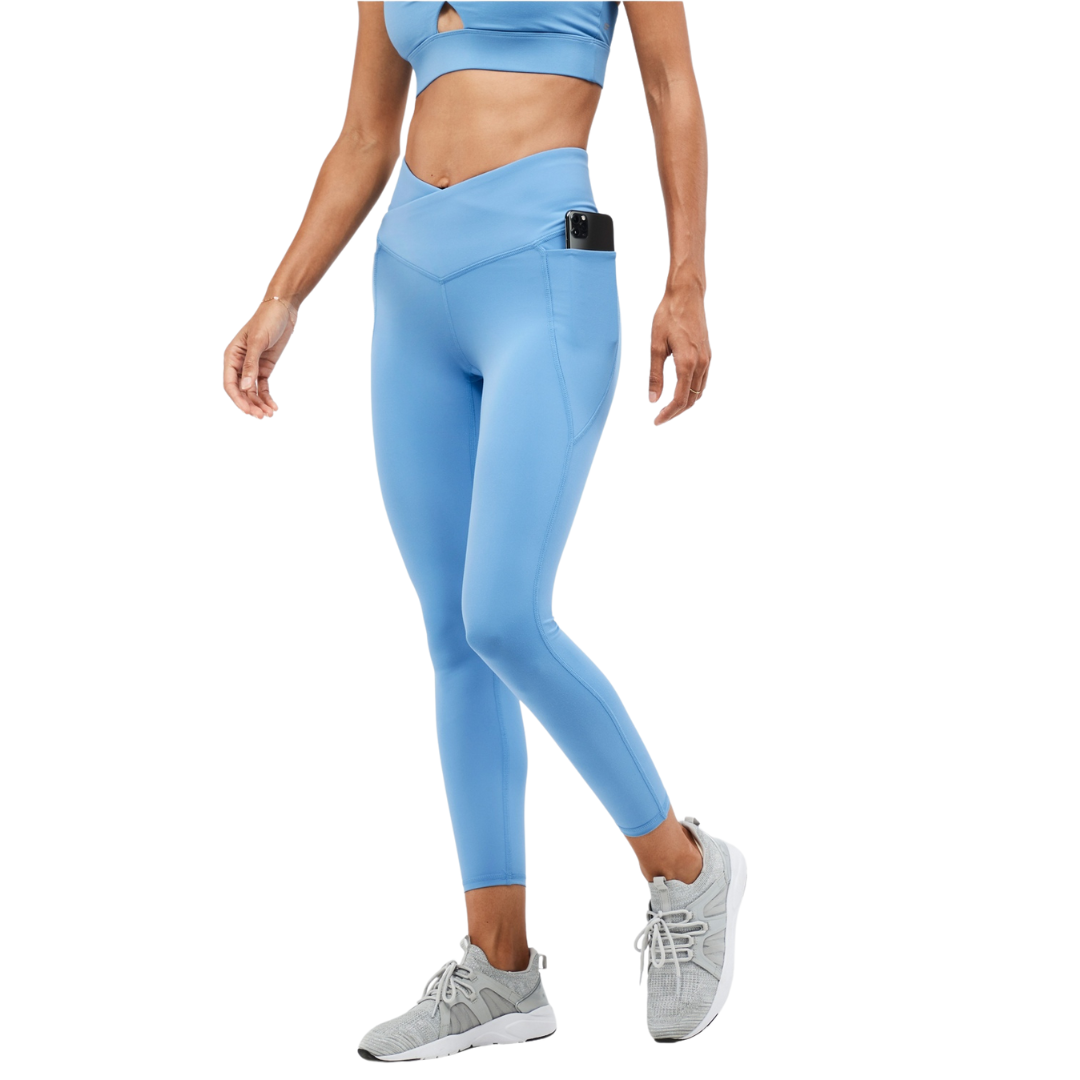 PureLuxe by Fabletics Crossover High Waist Pocket Leggings