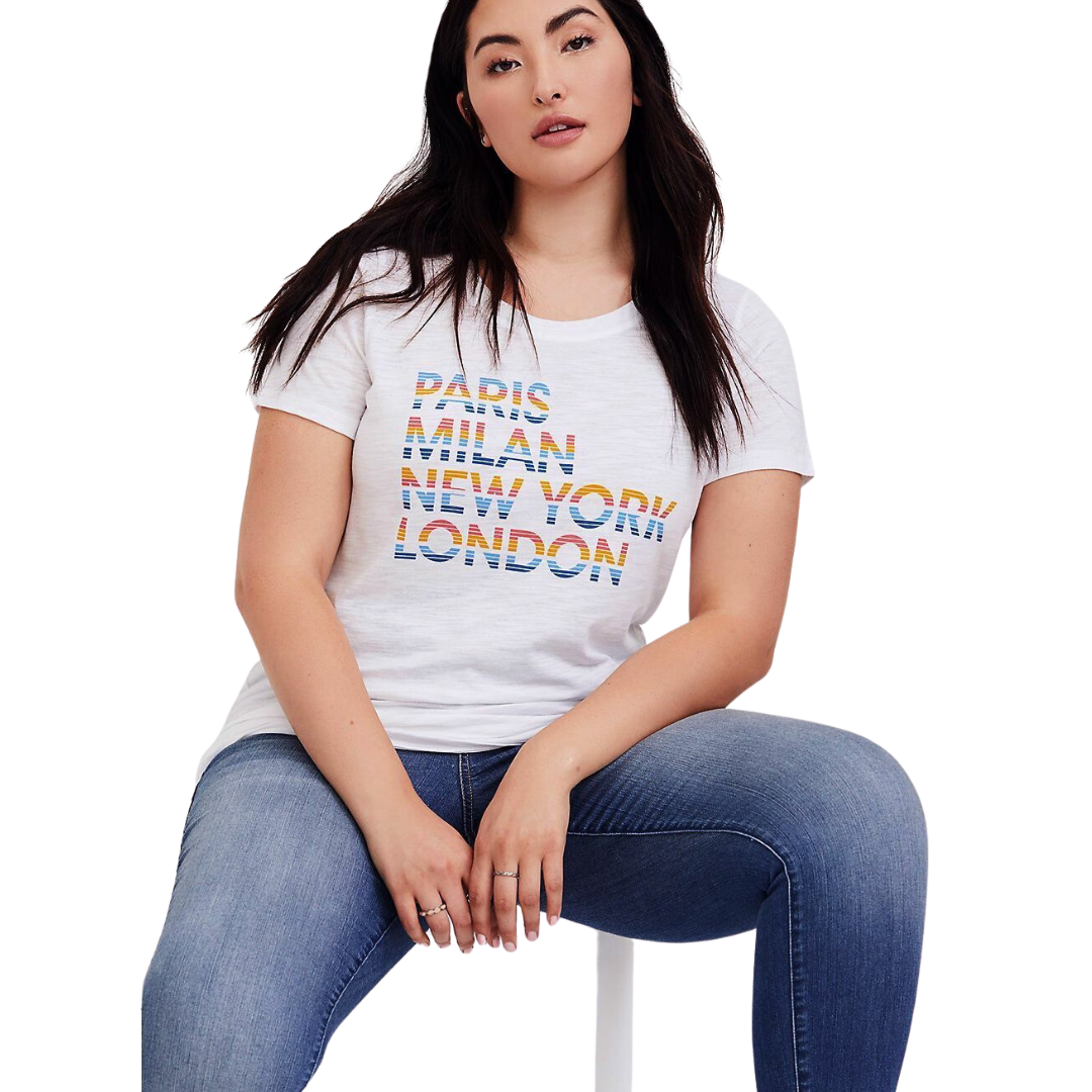 Paris, Milan, New York, London Graphic Tee