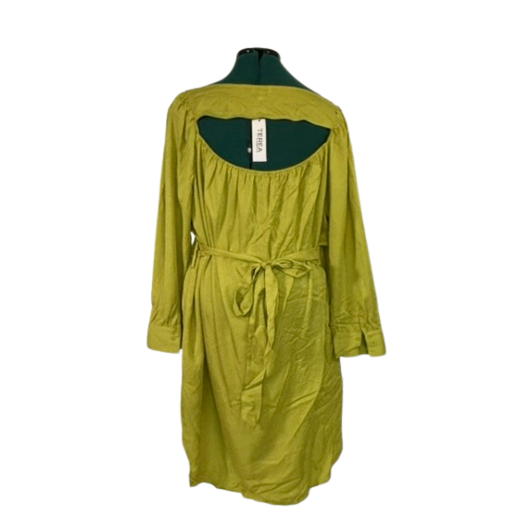 Chartreuse Open Front and Back Dress NWT