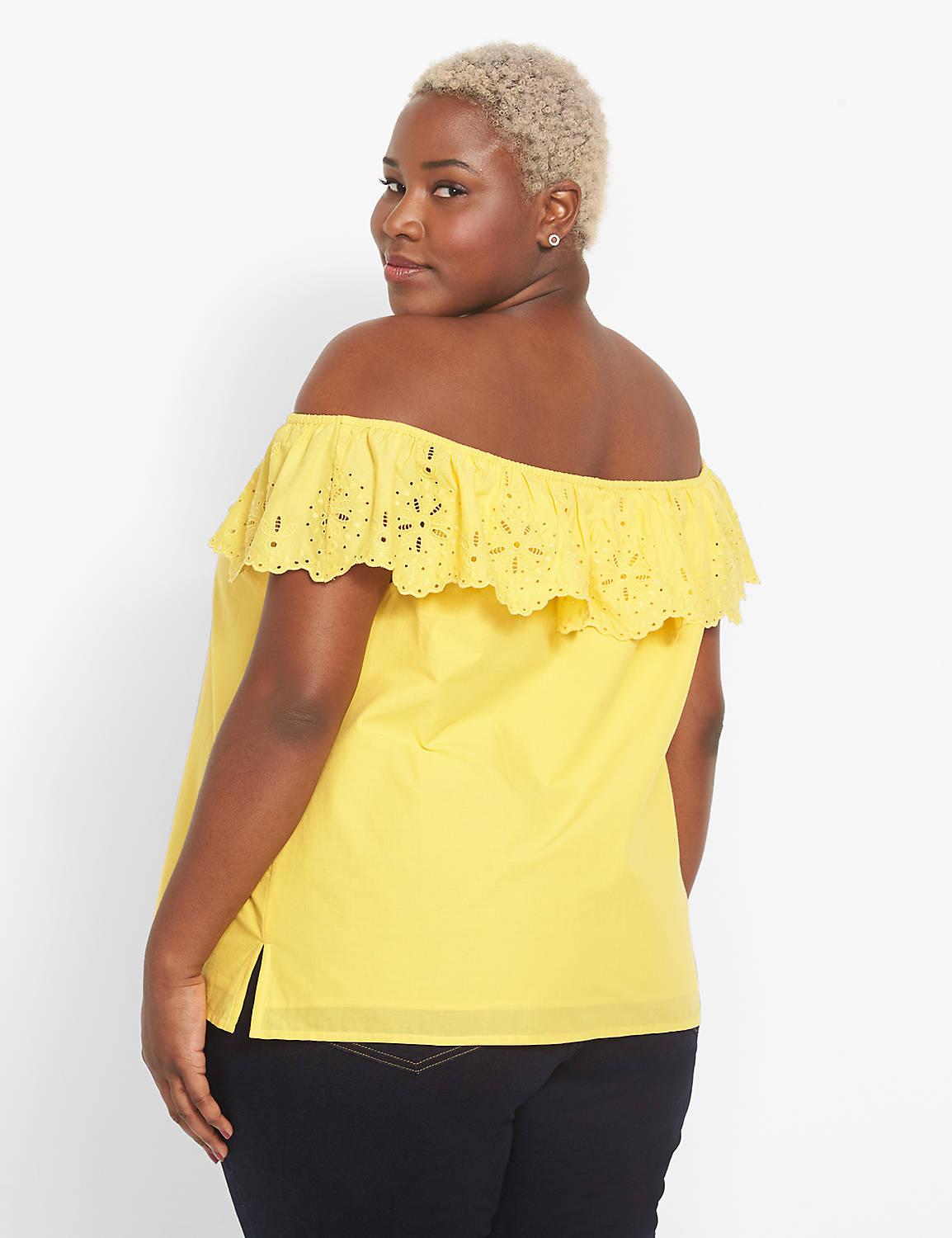 Yellow Off the Shoulder Short Sleeve Top NWT