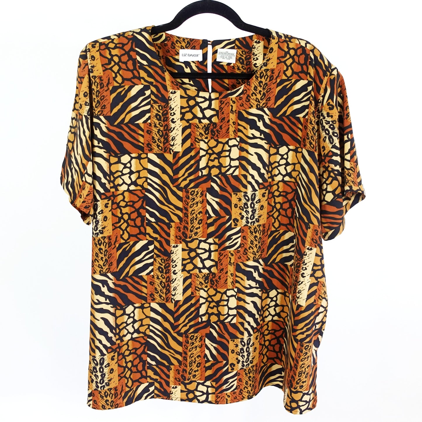 Vintage Mixed Animal Print Top