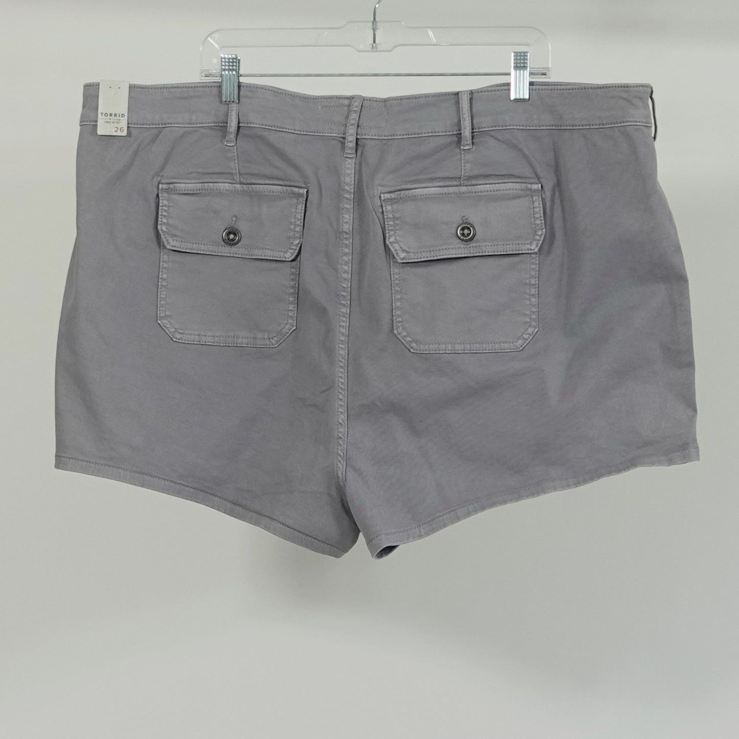 Lilac Grey Button Fly Shorts NWT