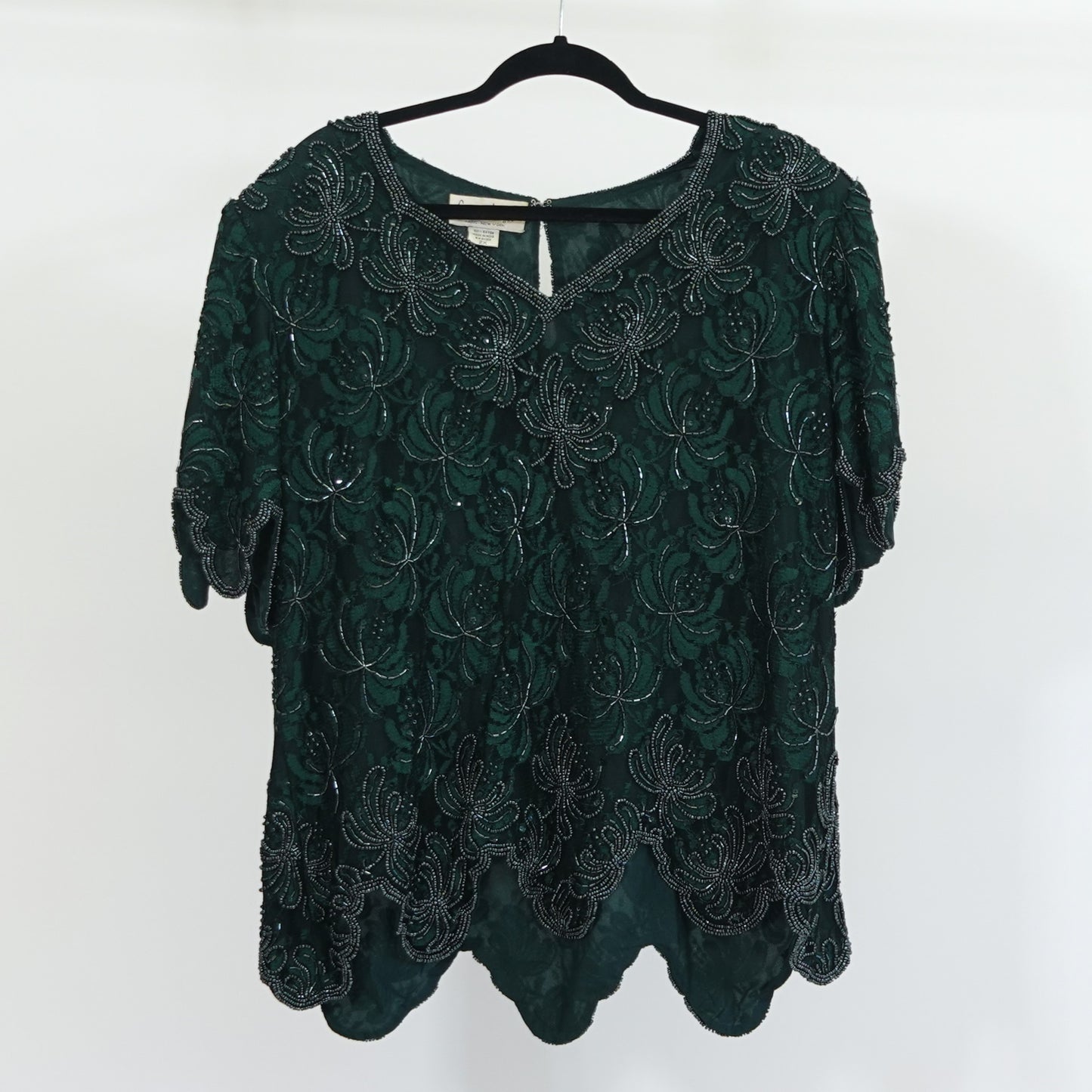 Vintage Green 2-Piece Beaded Set