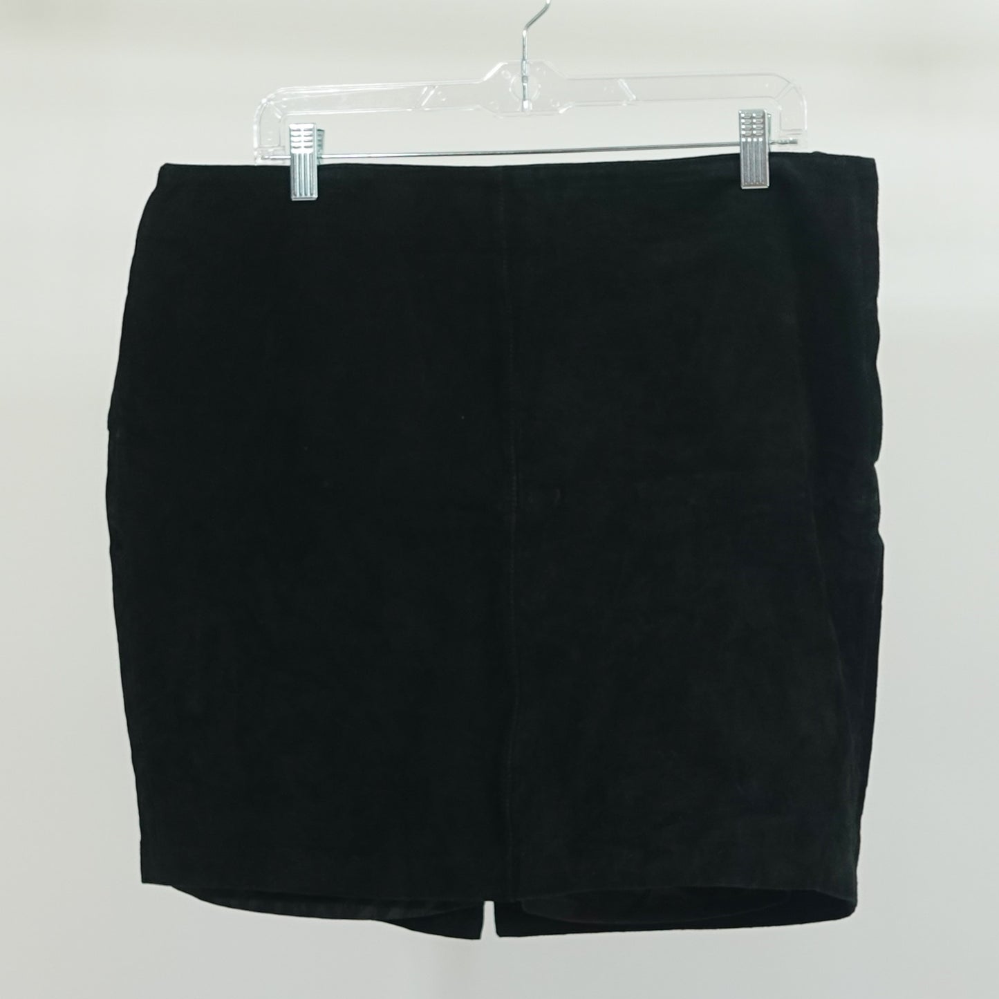 Vintage Black Real Leather Mini Skirt