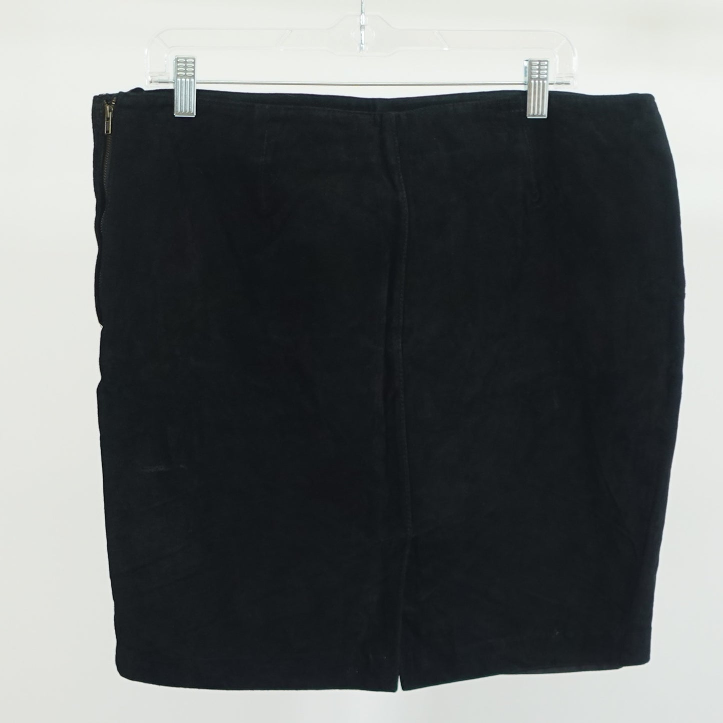 Vintage Black Real Leather Mini Skirt