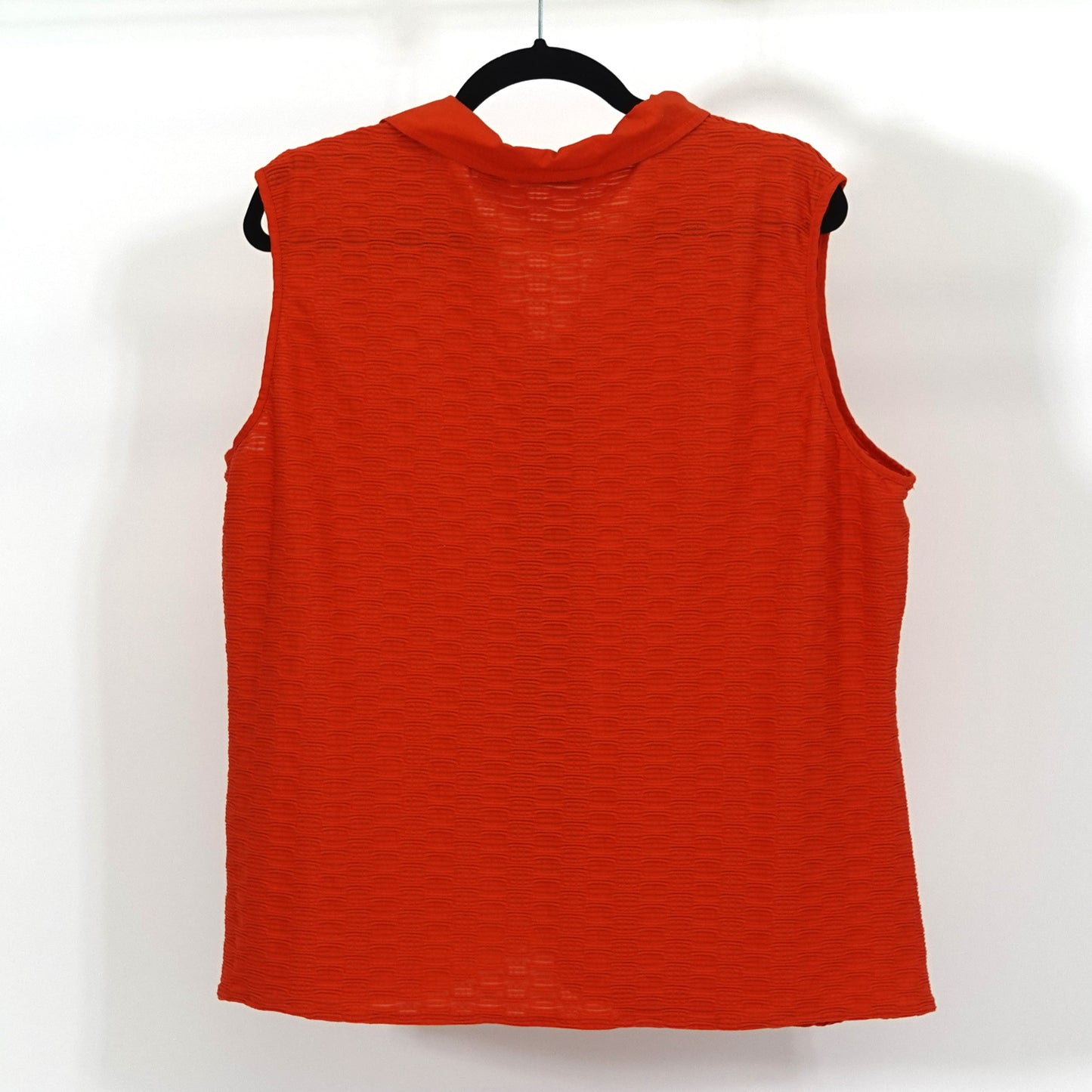 Orange Zip-Up Collared Tank