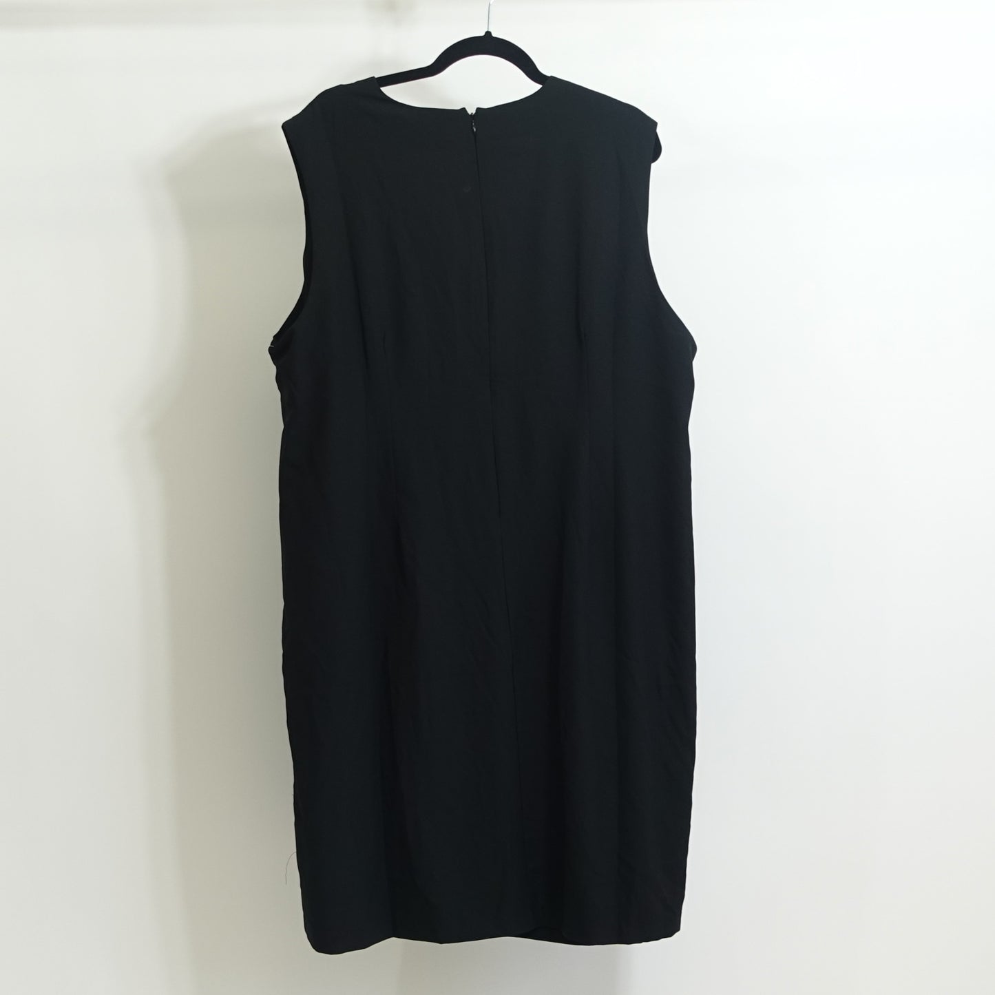 Black Shift Dress with Ruffle