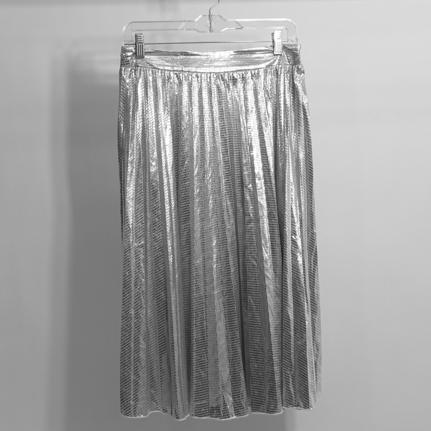 Pleated Disco Midi Skirt