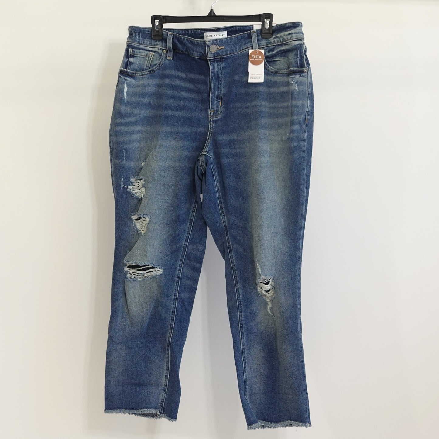 Straight Leg Medium Wash Destructed Jeans NWT