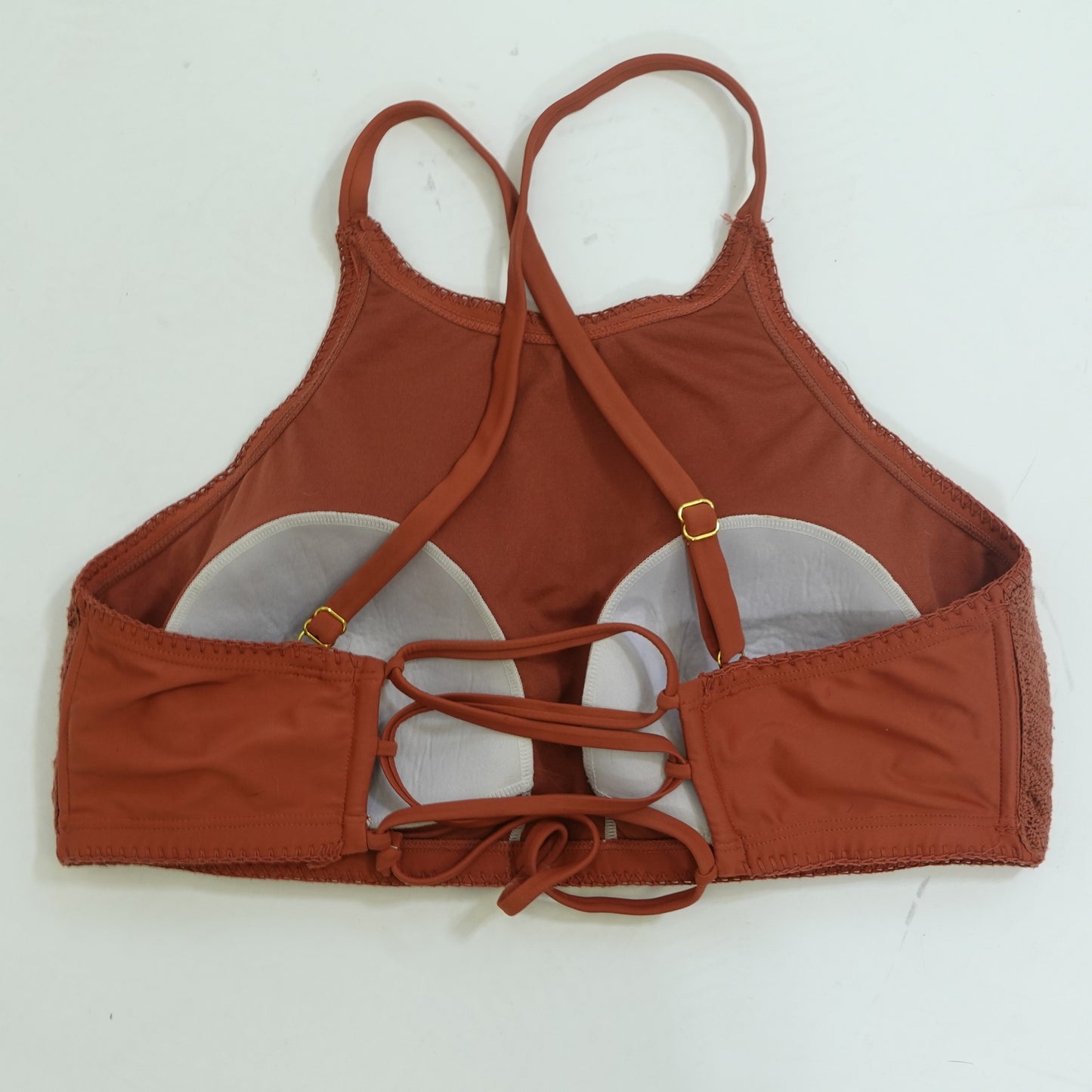 Rust Colored Knit Swim Top
