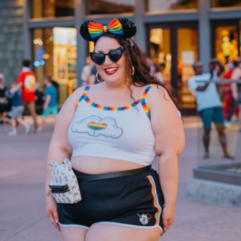 Mickey Mouse Heart Hands Pride Cropped Tank