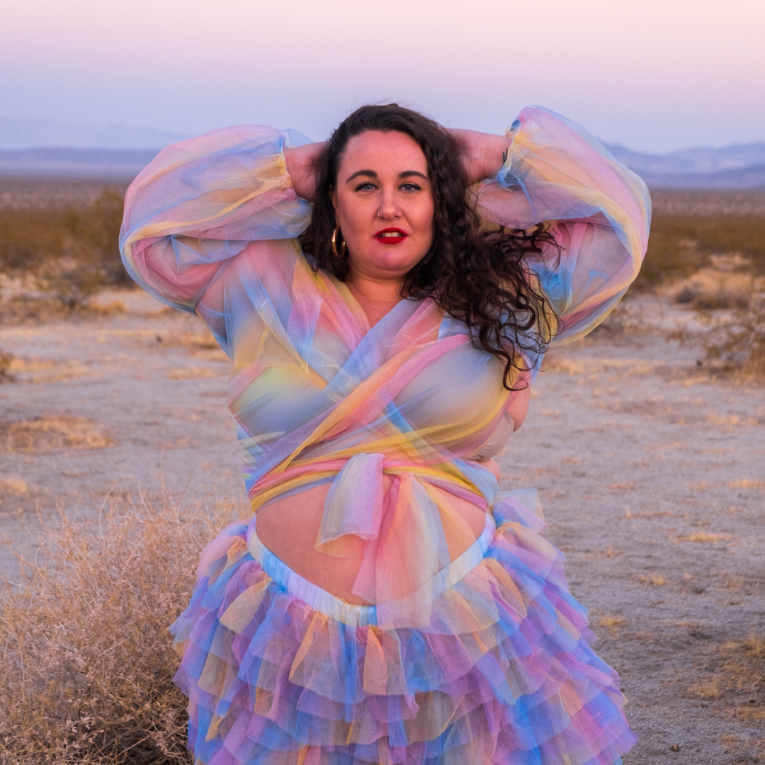 Rainbow Ombre Mesh Ruffle Bloomer Shorts