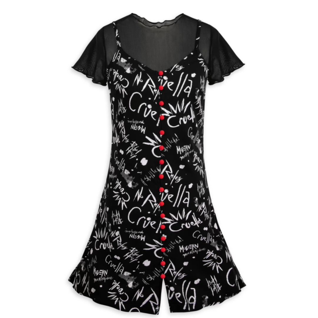 Disney Cruella de Vil Button Front Tank Dress