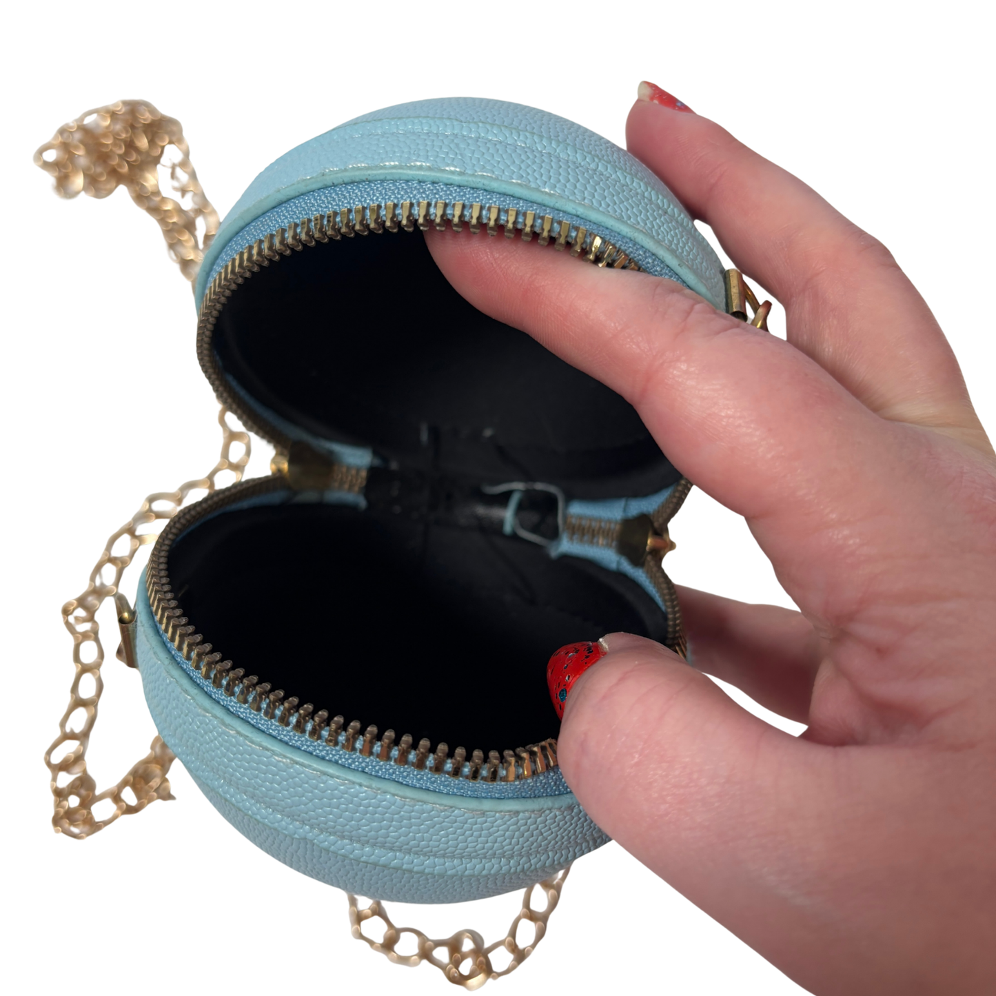 Baby Blue Mini Basketball Purse