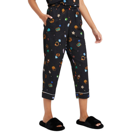 Fabletics Zodiac and Gemstone Print Cropped Pajama Pants