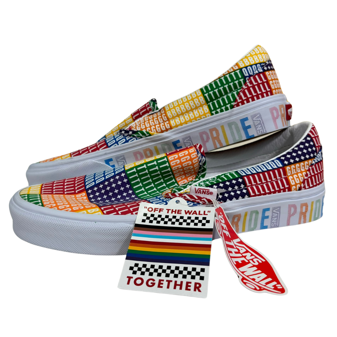 Vans Pride Patchwork LGBTQ+ Slip Ons NWT (Size 9 Women/ 7.5 Men)