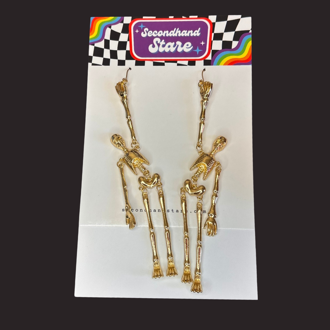 Dangling Skeleton Earrings (Multiple Colors Available)