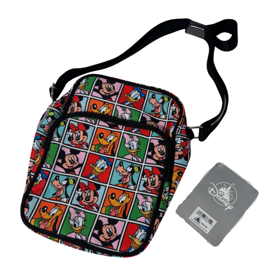 Disney Mickey & Friends Cartoon Panel Crossbody Purse NWT