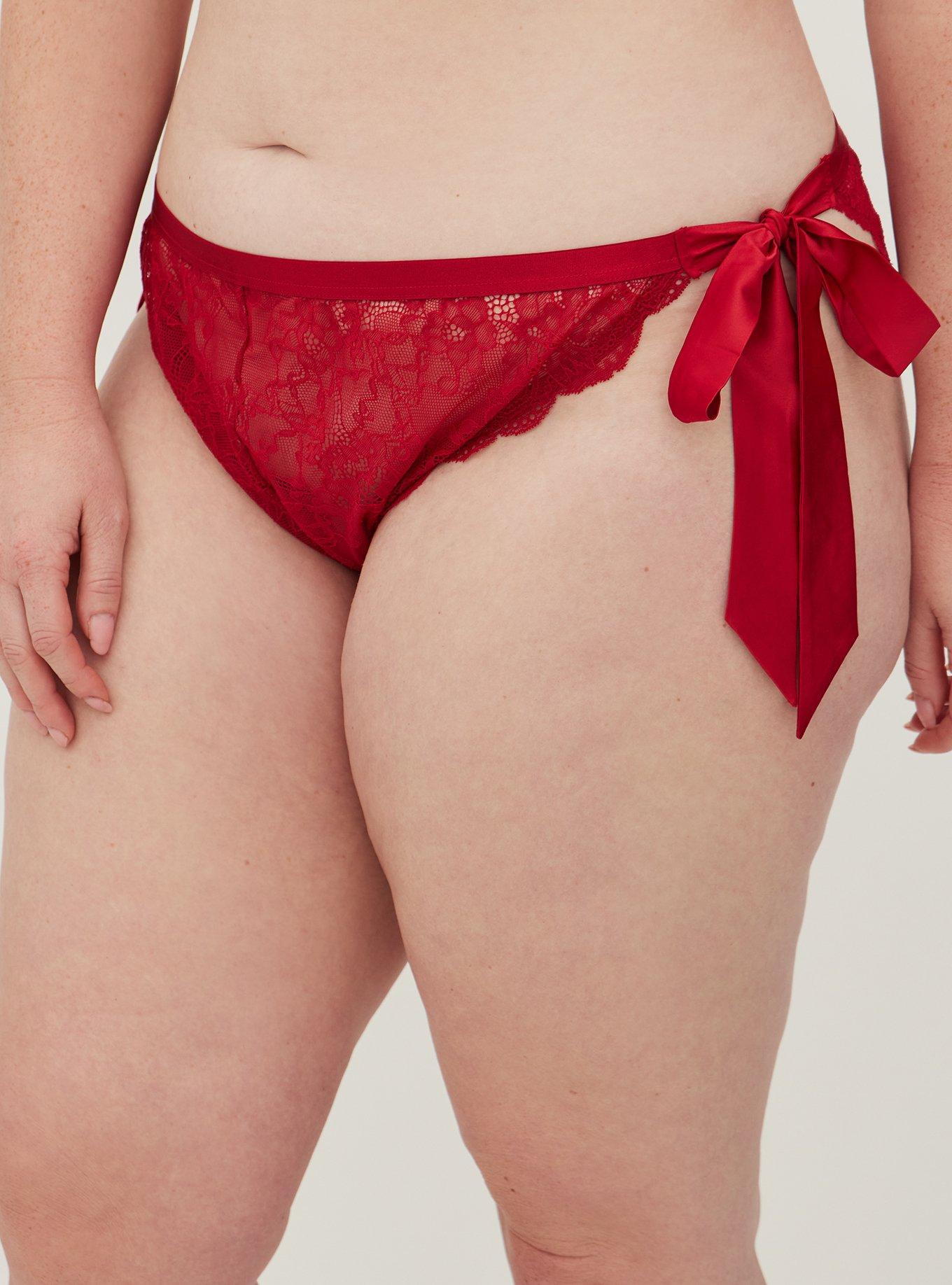 Torrid Red Lace Panties with Side Bows NWT