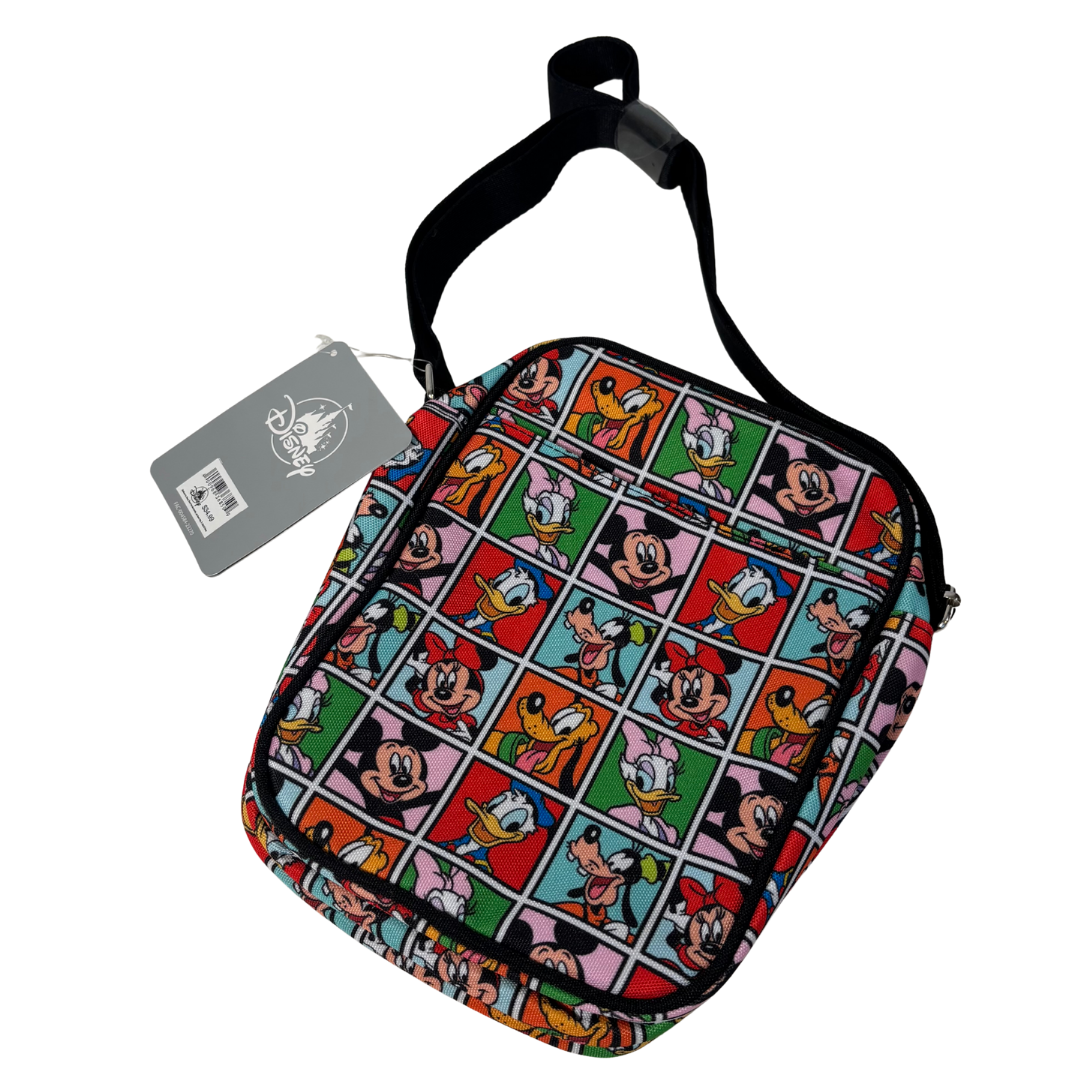 Disney Mickey & Friends Cartoon Panel Crossbody Purse NWT