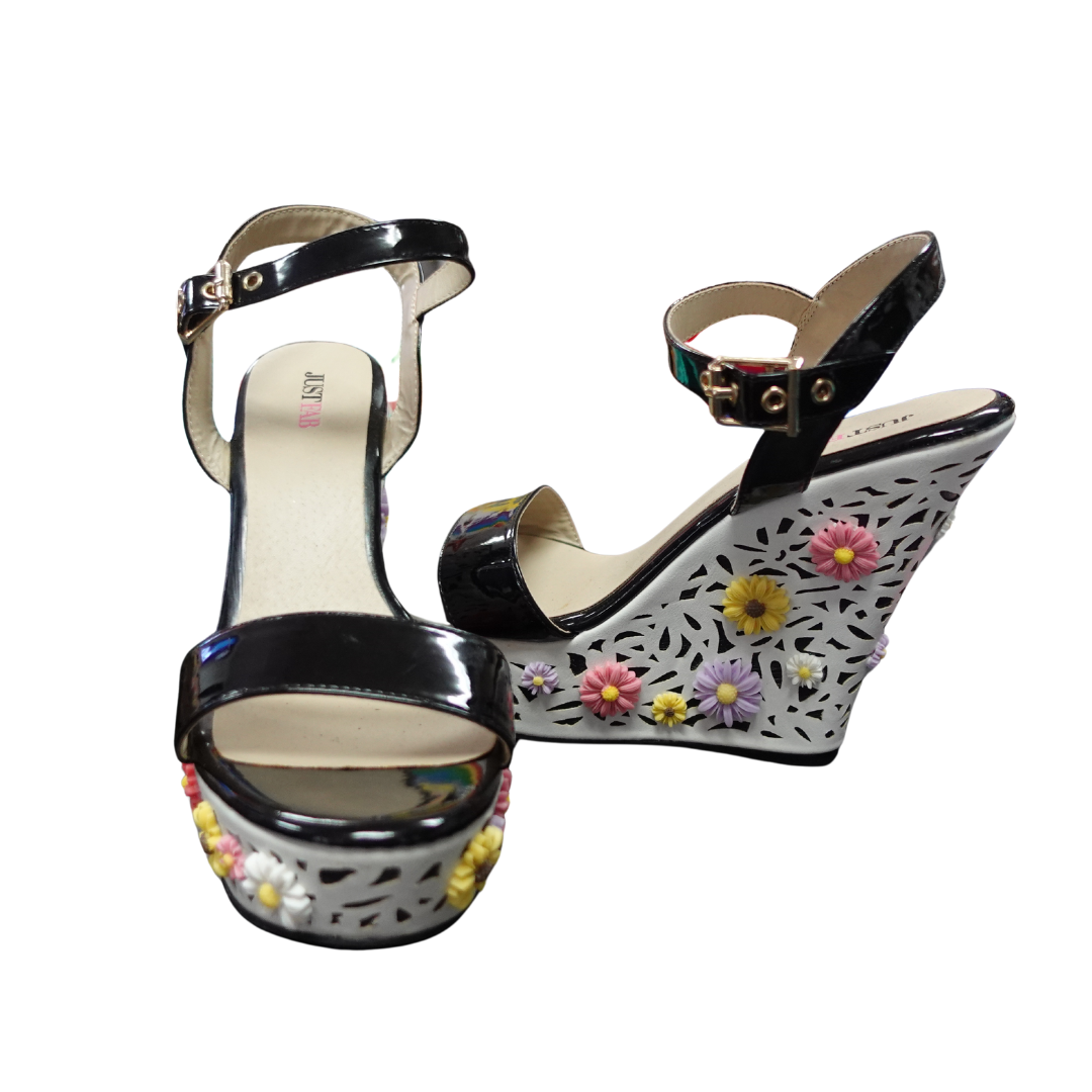 3D Flower Wedge Heels (Size 10)