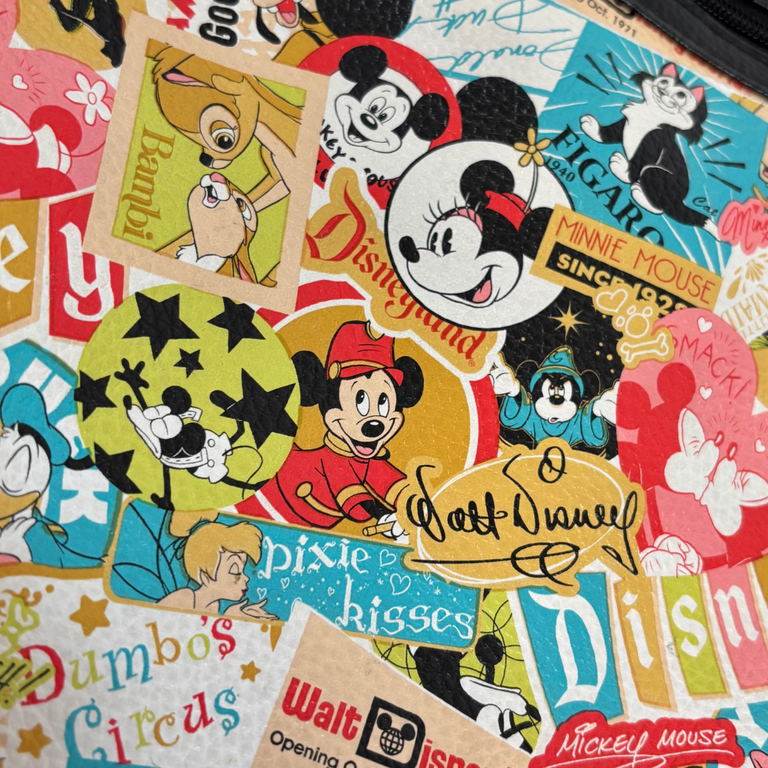 Retro Disney Print Crossbody Purse