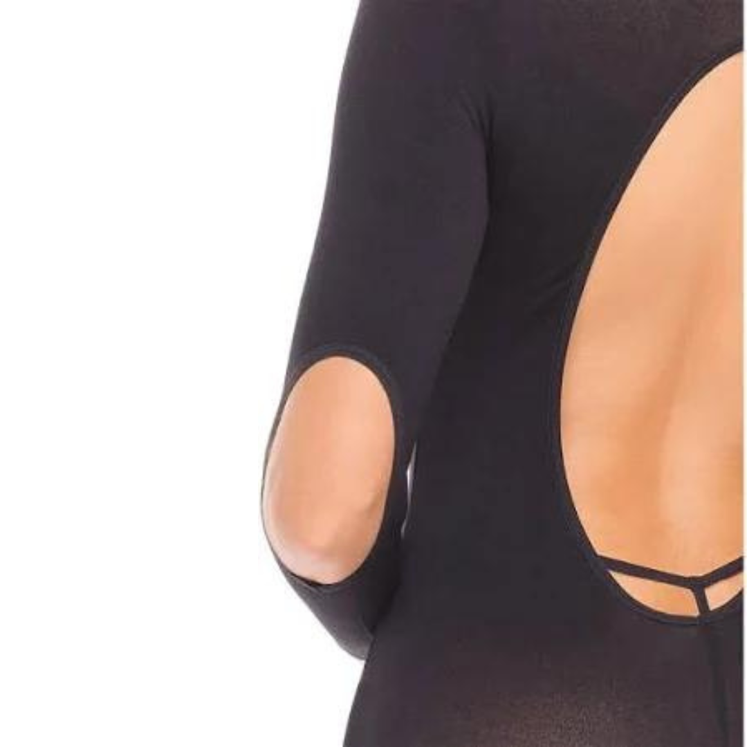 Black Bodycon Backless Cut Out Dress NWT