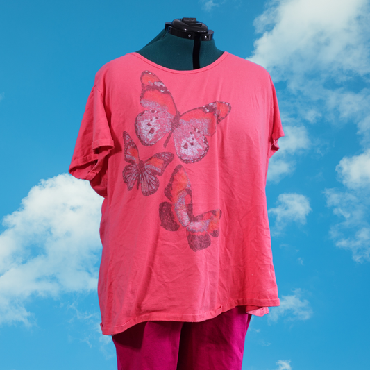 Coral Butterfly Tee