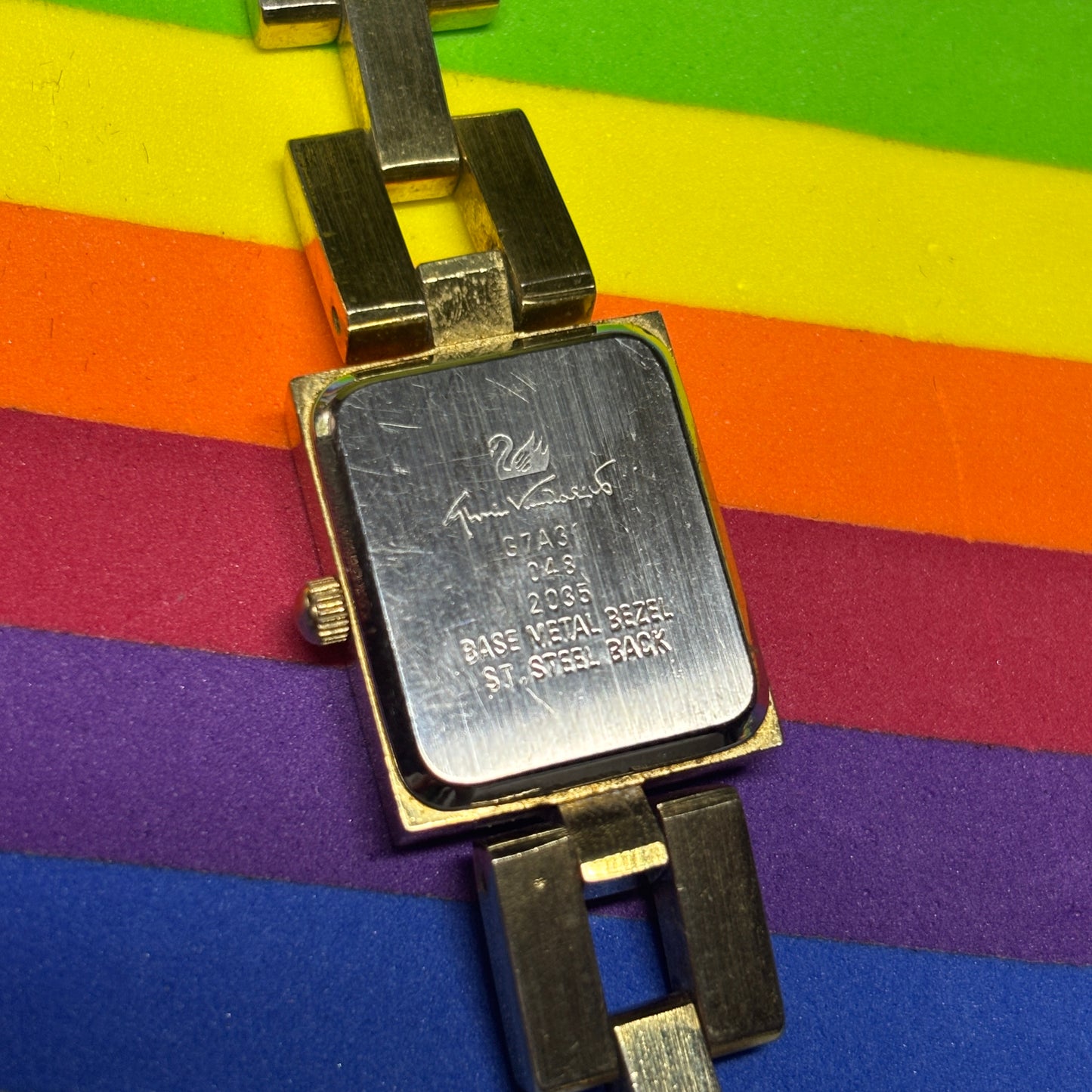 Vintage Gloria Vanderbilt Square Gold Watch