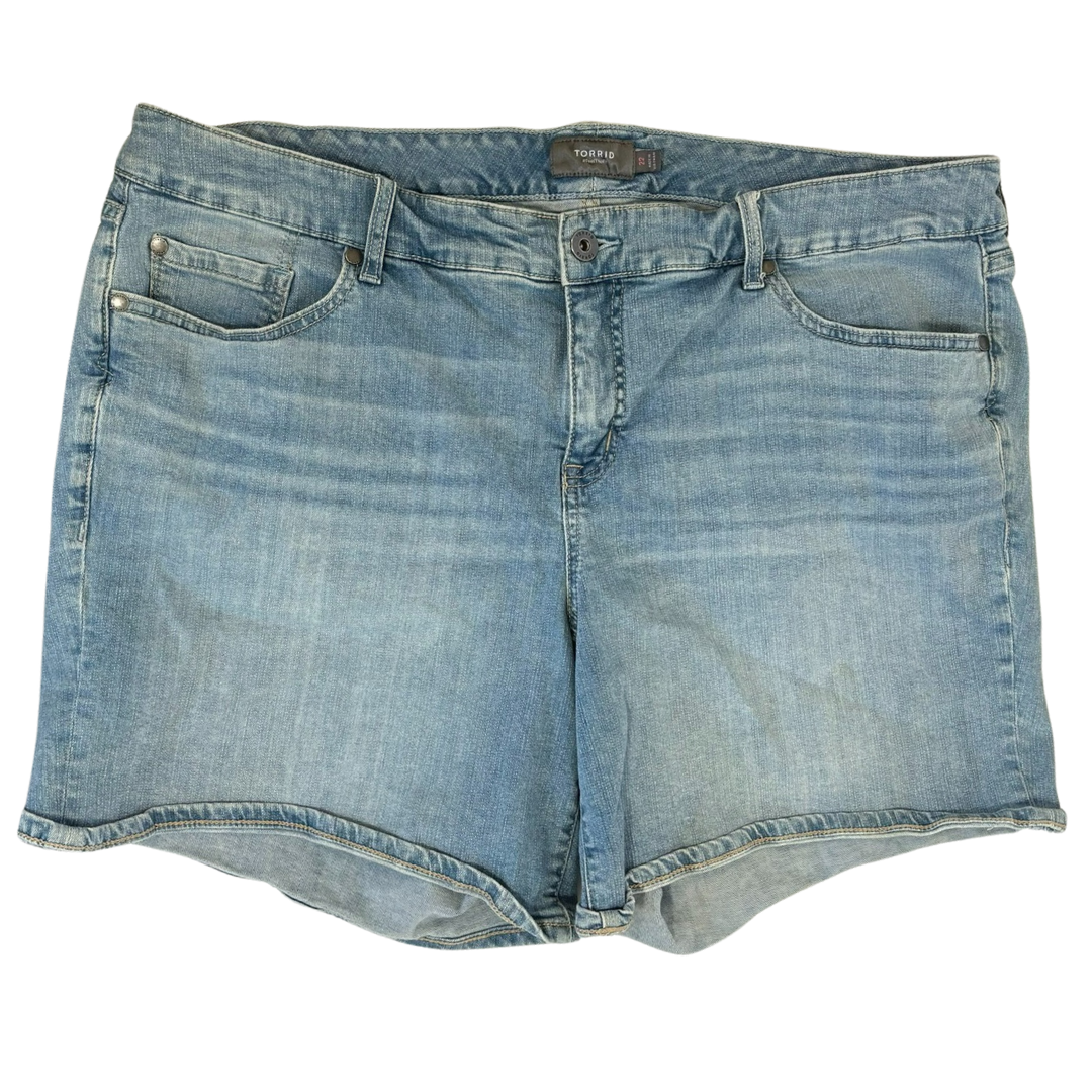 Torrid Light Wash Mid-Length Denim Shorts