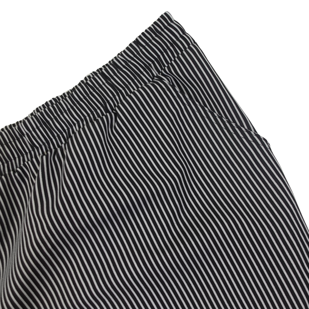 Black and White Pinstripe Shorts