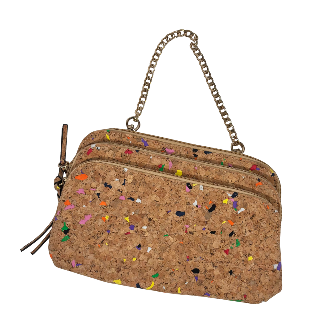 Cork Purse with Rainbow Speckles NWOT