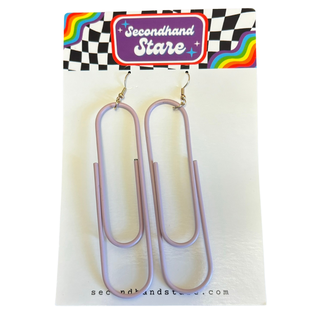 Oversize Paper Clip Earrings (Multiple Colors Available)